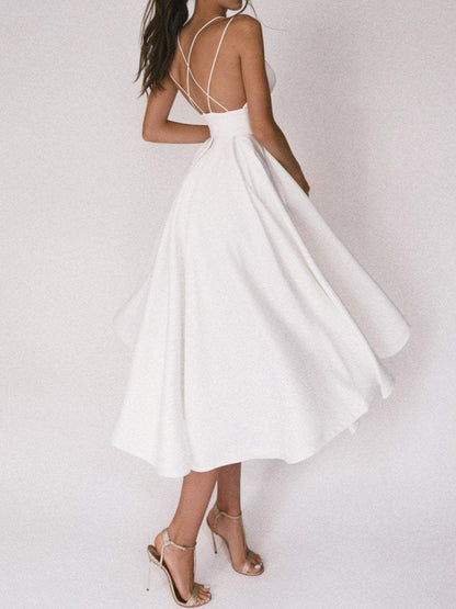 Elegant kjole med V-utringning