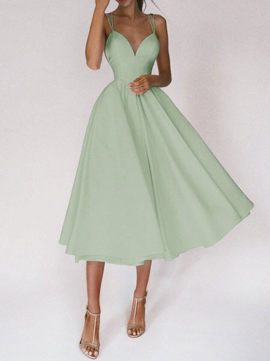 Elegant kjole med V-utringning