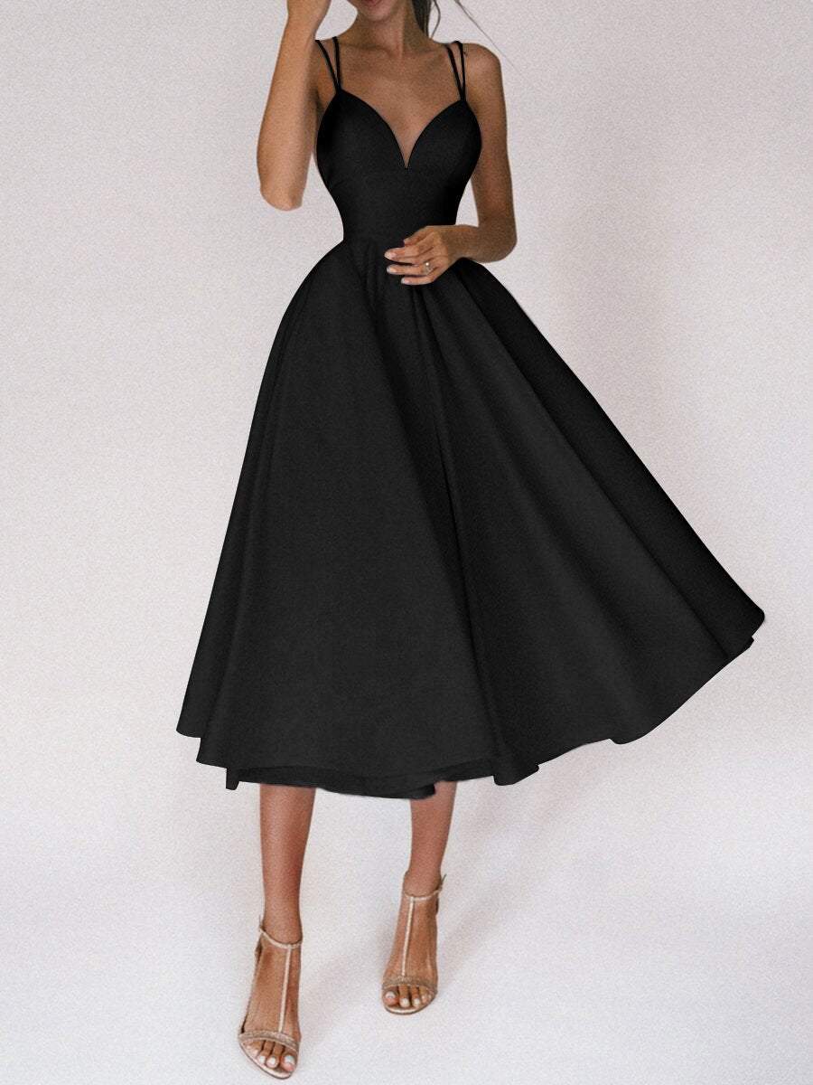 Elegant kjole med V-utringning