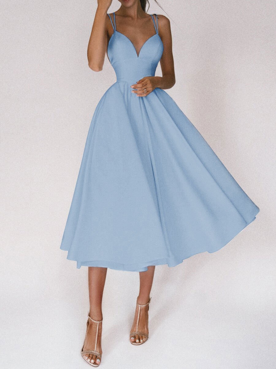 Elegant kjole med V-utringning