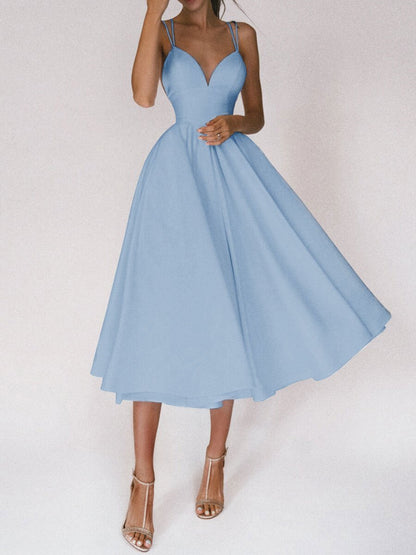 Elegant kjole med V-utringning