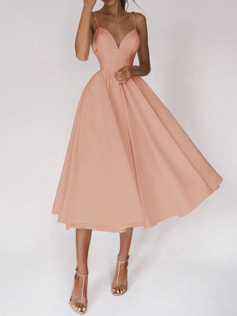 Elegant kjole med V-utringning