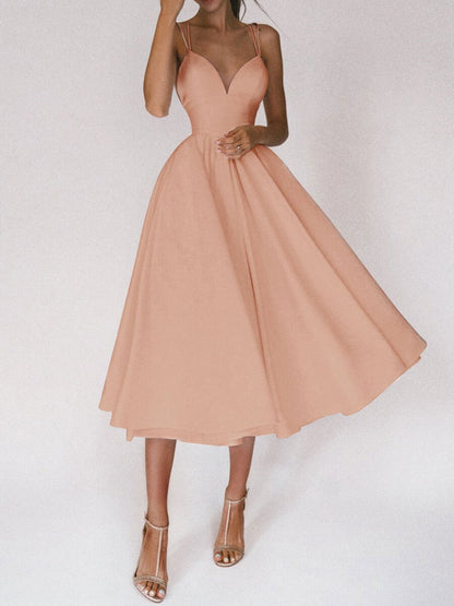 Elegant kjole med V-utringning