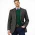 Elegant herreblazer i fiskeben – slim fit, single breasted (enkeltspent) business & casual – Svart