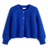 Y2K-Inspirert Strikkegenser for Kvinner – Løs Cardigan med Knapper | Myk og Trendy Genser til Høst og Vinter – Blå