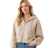 Kort Strikket Cardigan med Glidelås og Hette – Søt & Vintage Inspirert Genser til Høst og Vinter – Mørkegrå