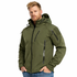 Softshell Jakke med Hette – Vanntett & Vindtett | Varm Fleecefôret Herrejakke til Tur & Hverdag – Lysegrå