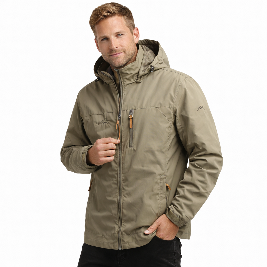 Vanntett Vindjakke for Menn – Taktisk Outdoor Jakke med Hette | Lett, Pustende &amp; Slitesterk Friluftsjakke (S–5XL)