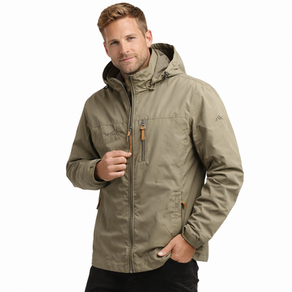 Vanntett Vindjakke for Menn – Taktisk Outdoor Jakke med Hette | Lett, Pustende &amp; Slitesterk Friluftsjakke (S–5XL)