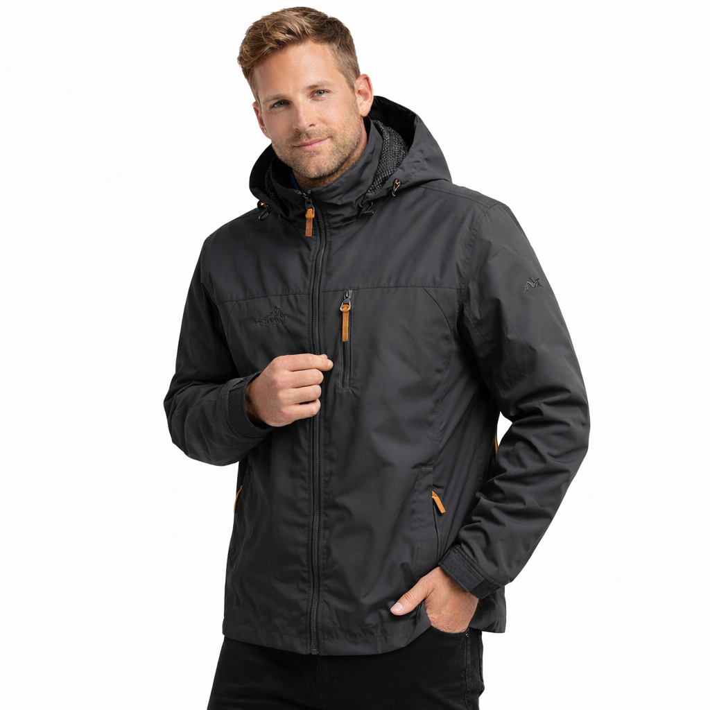 Vanntett Vindjakke for Menn – Taktisk Outdoor Jakke med Hette | Lett, Pustende &amp; Slitesterk Friluftsjakke (S–5XL)