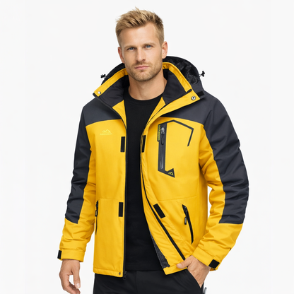 Herre Skijakke – Vanntett &amp; Varm Parkas med Hette | Tykk Vinterjakke til Snø &amp; Kulde