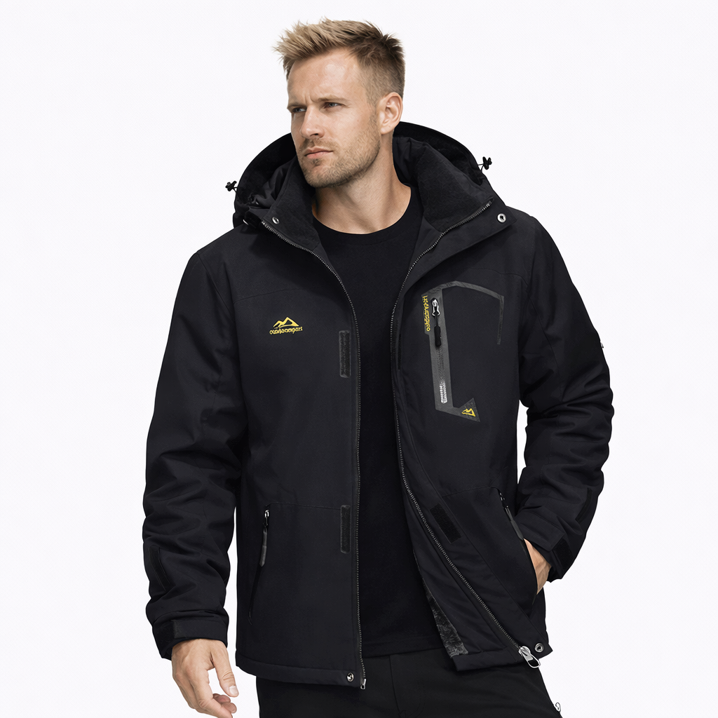 Herre Skijakke – Vanntett &amp; Varm Parkas med Hette | Tykk Vinterjakke til Snø &amp; Kulde