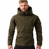 Vanntett Softshell Jakke for Menn – Varm og Vindtett Turjakke med Hette | Perfekt til Fiske, Jakt, Ski og Friluftsliv – Svart jakke