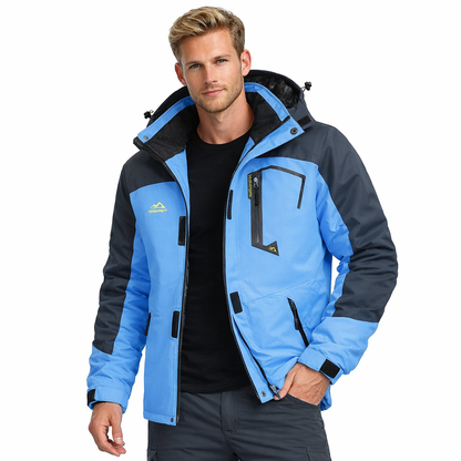 Herre Skijakke – Vanntett &amp; Varm Parkas med Hette | Tykk Vinterjakke til Snø &amp; Kulde