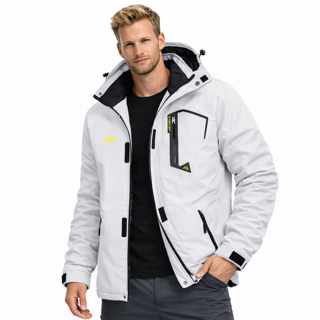Herre Skijakke – Vanntett &amp; Varm Parkas med Hette | Tykk Vinterjakke til Snø &amp; Kulde