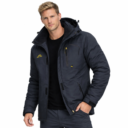 Herre Skijakke – Vanntett &amp; Varm Parkas med Hette | Tykk Vinterjakke til Snø &amp; Kulde