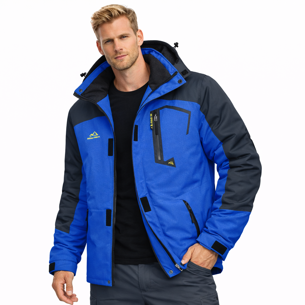 Herre Skijakke – Vanntett &amp; Varm Parkas med Hette | Tykk Vinterjakke til Snø &amp; Kulde