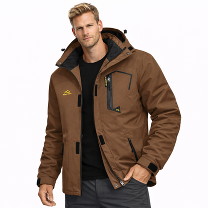 Herre Skijakke – Vanntett &amp; Varm Parkas med Hette | Tykk Vinterjakke til Snø &amp; Kulde