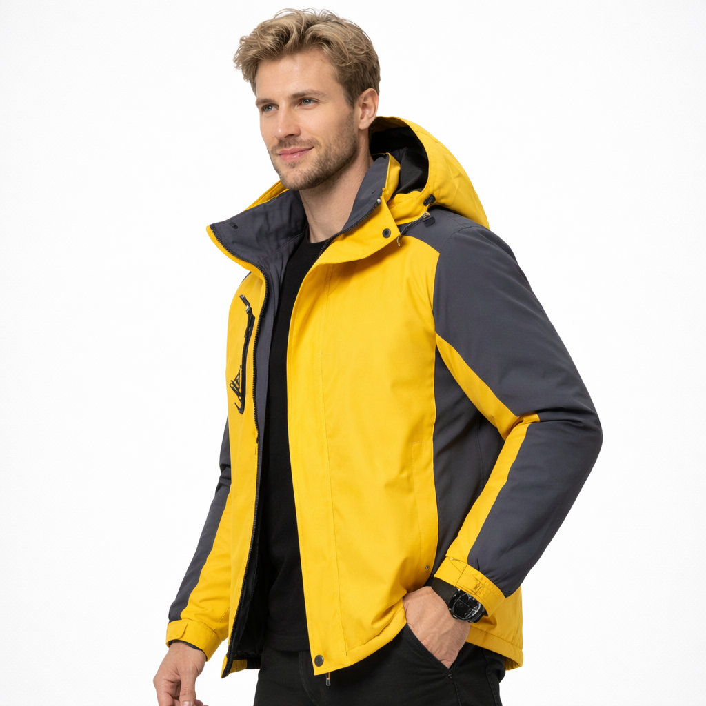 Herre Skijakke – Vanntett &amp; Varm Parkas med Hette | Varm Vinterjakke for Snø &amp; Kulde