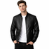 Svart PU Skinnjakke for Menn – Koreansk Bikerstil i Slim Passform | Trendy Baseball-inspirert Jakke (Opptil 8XL) – Oransje