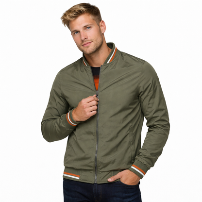 Herre Bomberjakke – Slim Fit Baseball-jakke | Svart &amp; Casual vår/sommer/høst