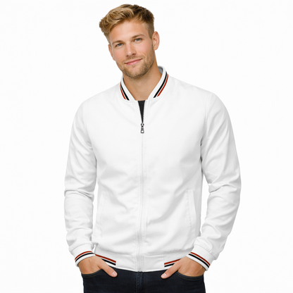 Herre Bomberjakke – Slim Fit Baseball-jakke | Svart &amp; Casual vår/sommer/høst