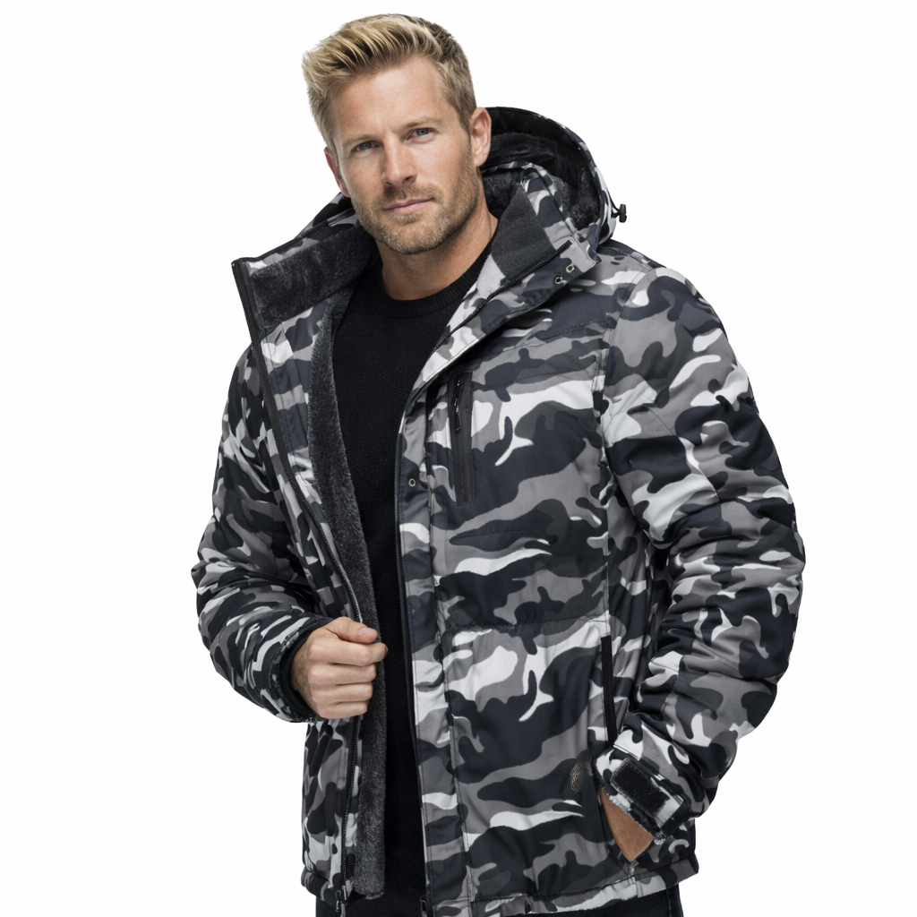 Herre Vinterjakke – Tykk Fleece &amp; Vanntett Softshell | Skijakke &amp; Vindjakke til Friluft &amp; Hverdag