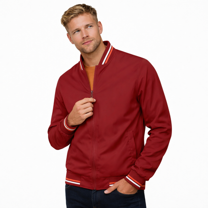 Herre Bomberjakke – Slim Fit Baseball-jakke | Svart &amp; Casual vår/sommer/høst