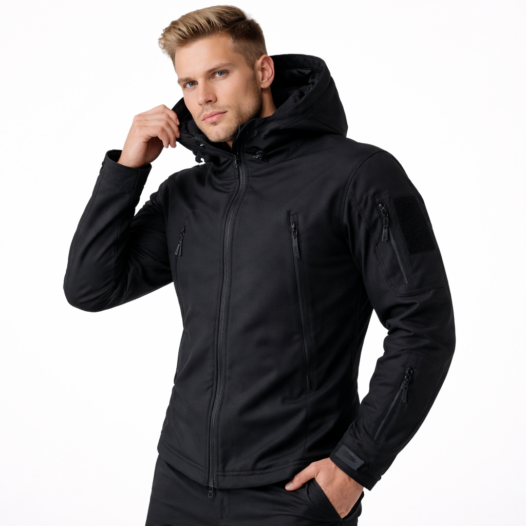 Softshell Taktisk Jakke – Vanntett &amp; Vindtett med Fleecefor | Herre Camouflage Hettejakke til Jakt &amp; Friluft