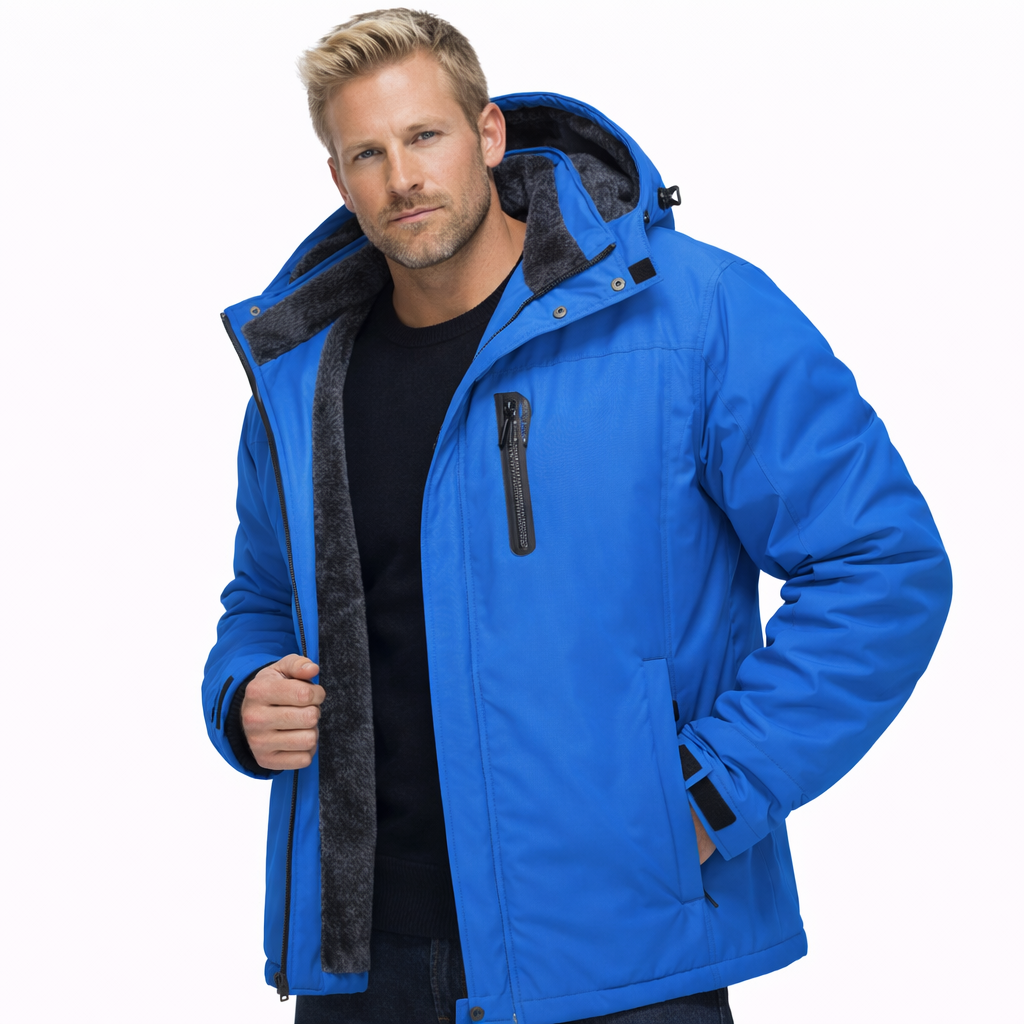 Herre Vinterjakke – Tykk Fleece &amp; Vanntett Softshell | Skijakke &amp; Vindjakke til Friluft &amp; Hverdag
