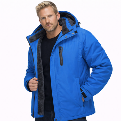 Herre Vinterjakke – Tykk Fleece &amp; Vanntett Softshell | Skijakke &amp; Vindjakke til Friluft &amp; Hverdag