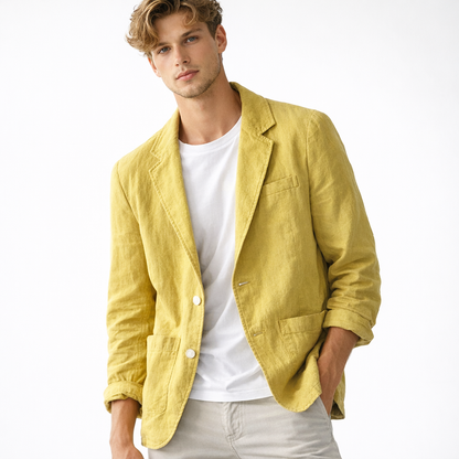 Lett Sommerblazer for Herre i Lin og Bomull – Pustende &amp; Elegant Jakke til Business og Casual Bruk