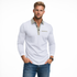 Langermet Polo for Menn – Klassisk Business-Casual Skjorte med Krage (Vår & Høst) – Hvit-B9