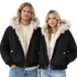 Unisex Retro Skinnjakke med Fuskepelskrage – Varm, Løs & Trendy Motorsykkeljakke i Harajuku-stil – 3