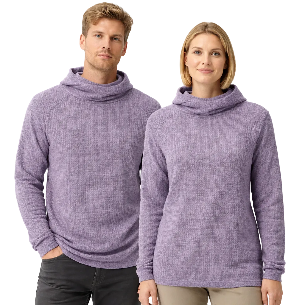 Unisex Hettegenser – Lett, Tykk og Varm Hettegenser til Høst og Vinter | Klassisk Ensfarget Hoodie – Lilla