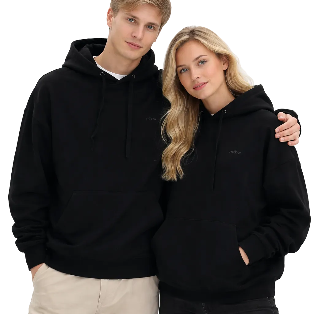 Unisex Hettegenser – Klassisk Ensfarget Hoodie | Komfortabel &amp; Allsidig Vårstil – Snøhvit