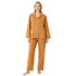 Jacquard Pysjamasett i Bomull (Garnfarget) – 2-delt Langermet Sett med Etnisk Mønster | Høst Loungewear – A