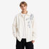 Brodert Skjorte til Herre – Oversized Kortermet Skjorte med Blomstermotiv – Hvit