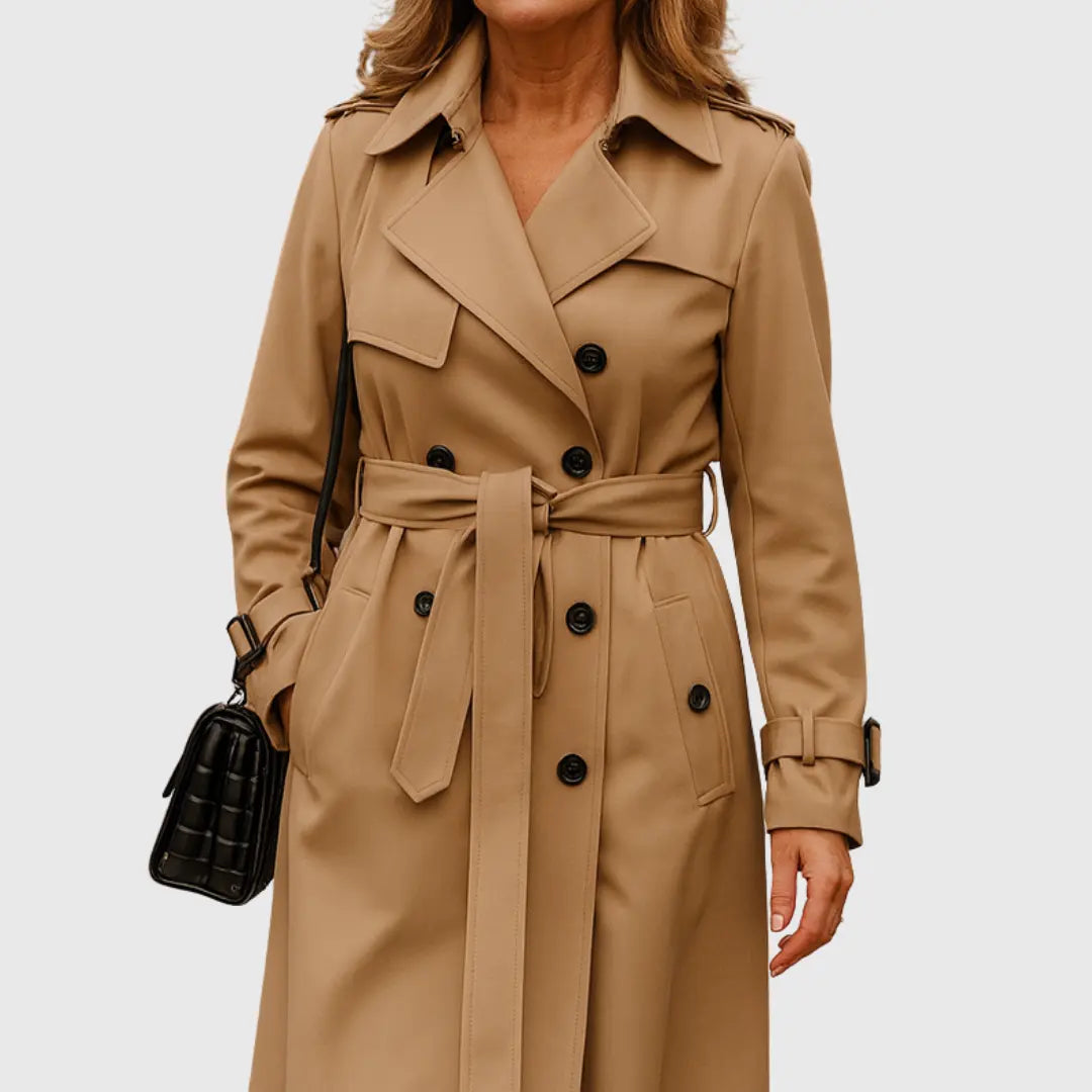 Klaerigo | Stilren trenchcoat – Khaki