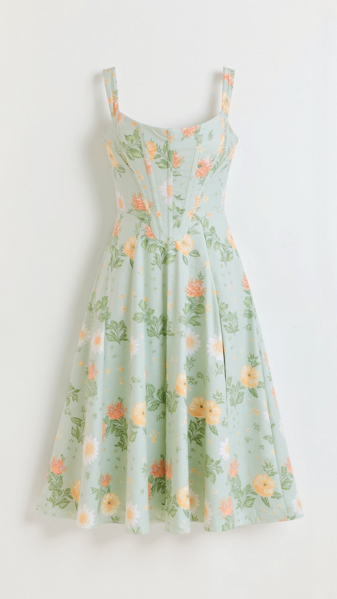 Dahlia Floral Party Midi Kjole