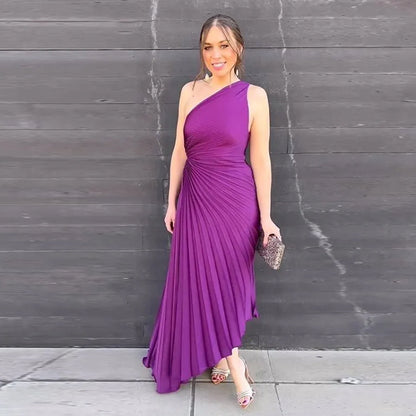 Elegant plissert kjole