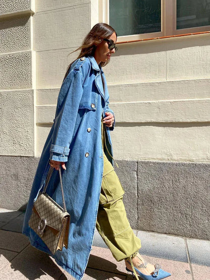 Trenchcoater i denim