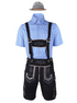 Oktoberfest kostyme herre med lederhosen-shorts og seler – bilde 1