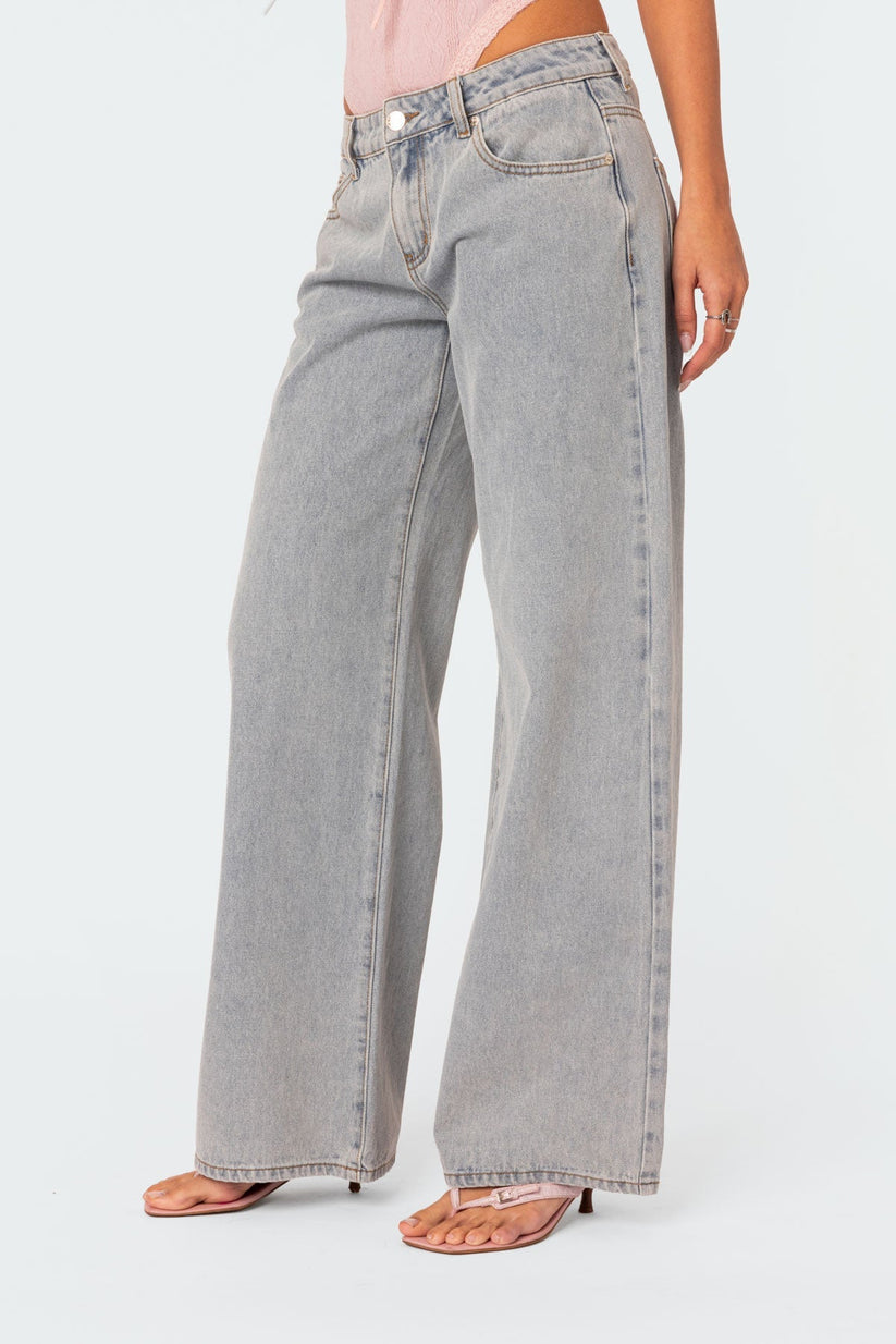 Stilige jeans med sløyfe
