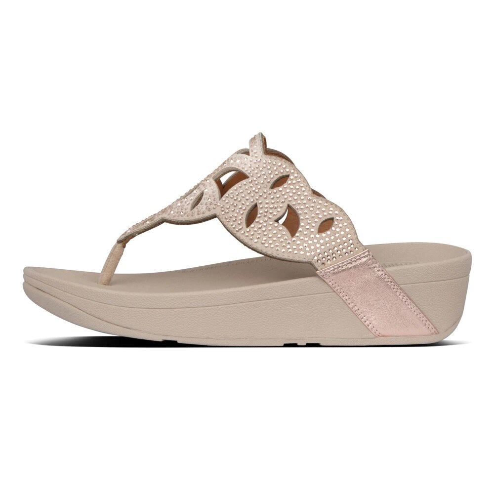 Flip-Flops med tykk såle laget av ekte skinn