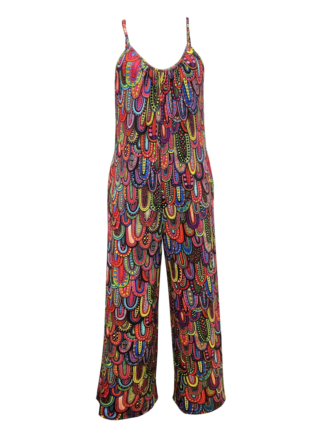 Charel- Løstsittende jumpsuit for dame i Rød