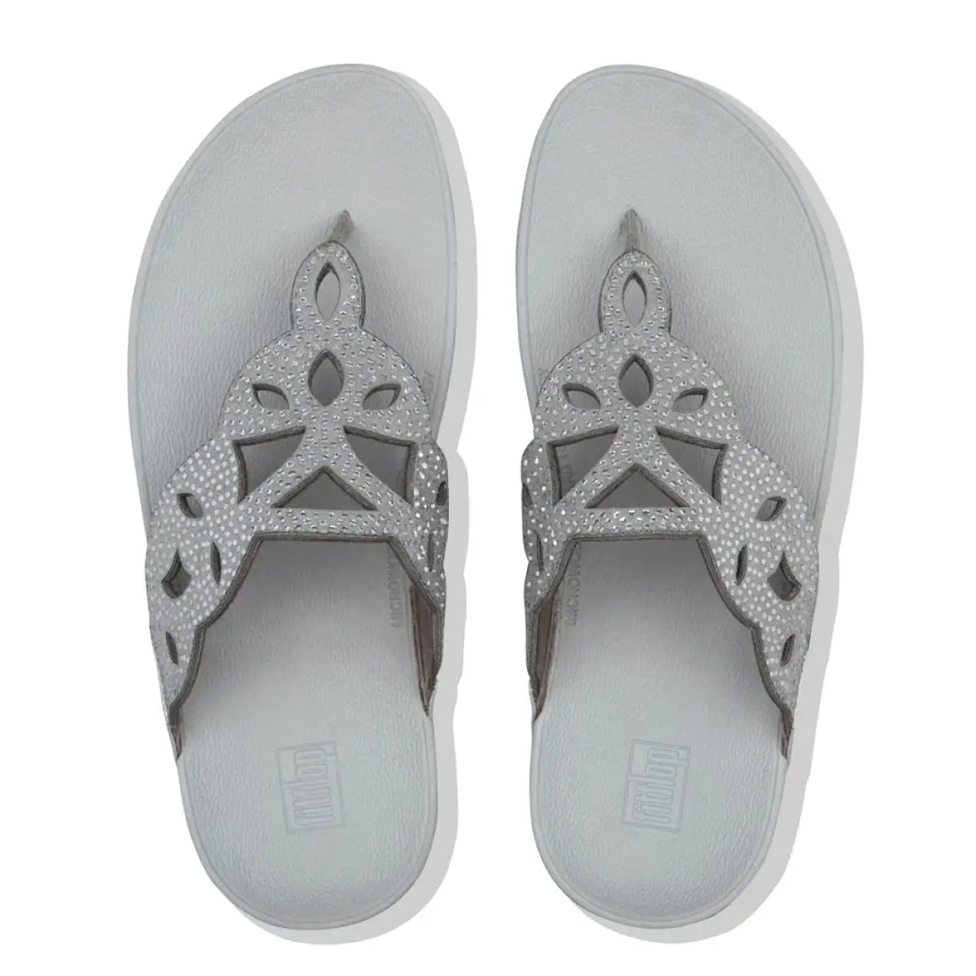 Thong-sandaler med rhinestones