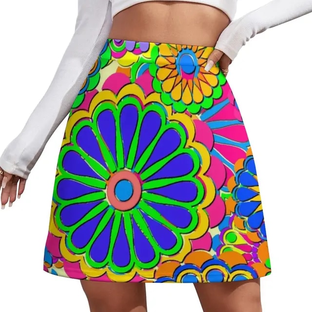 Groovy hippie retro moderne miniskjørt