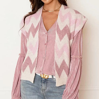 Elegant satengbluse med V-utringning