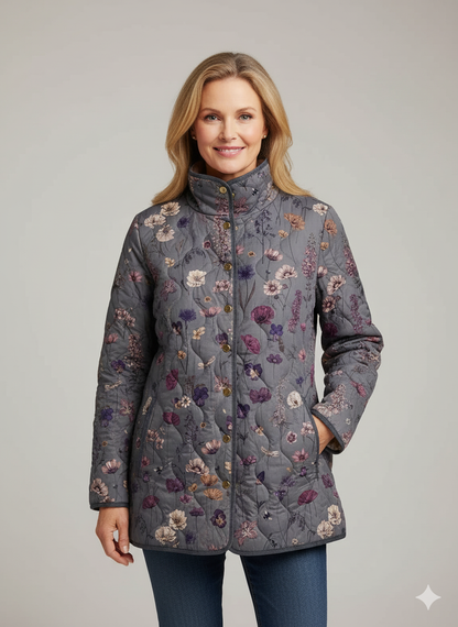 Ardelle | Quiltet jakke med vintageblomster